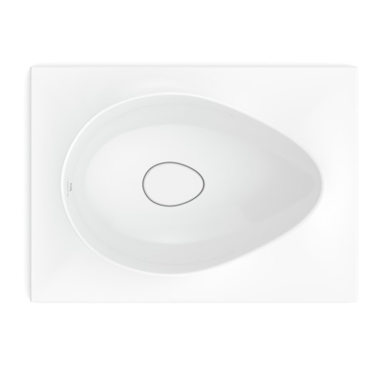 Cuba De Sobrepor Retangular Ruy Ohtake 62x45cm Branco Brilho Roca - Imagem principal - 102d1391-41cb-490b-8d83-b95d32196352
