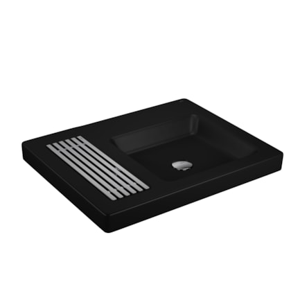 Cuba De Sobrepor Retificado L131 Ébano Fosco Deca 60,5x47,5 cm