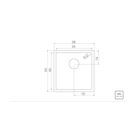 Cuba Design Collection Quadrum 40 Em Aço Inox Com Acabamento Scotch Brite Tramontina 34x40x20,5cm - Imagem principal - 718fe240-49b8-42c9-acd3-dd3e7225610c