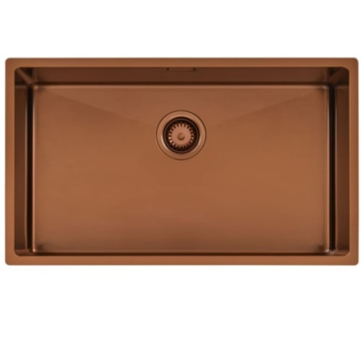 Cuba Design Collection Quadrum 70x40cm Inox Rose Gold Tramontina - Imagem principal - 45093698-6ec7-40b0-a7a4-c427179c734e