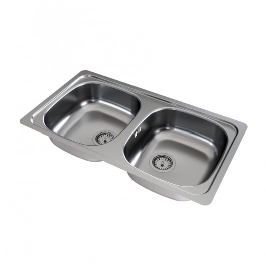 Cuba Dupla 304 Com Válvula Saida De Agua 4,5  Embutir Polido Docol 72,2x37x14cm - Imagem principal - 2189bf59-94ad-4eb4-9724-4018fea1a6af