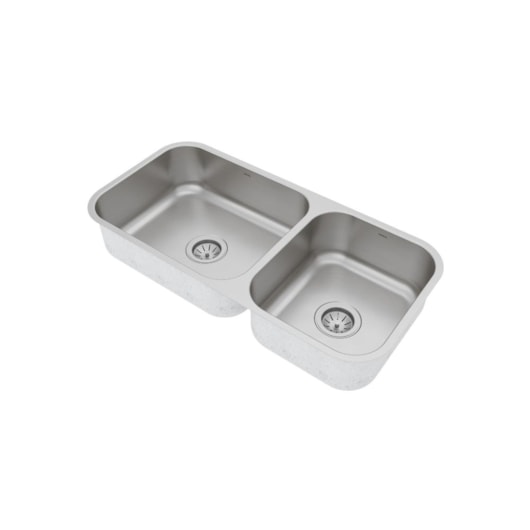 Cuba Dupla De Embutir Em  Aço Inoz Escovado Cd50/34 Mekal 86x40x17/1cm - Imagem principal - cf02bef3-d530-4a60-add0-f01203aa268b