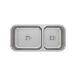 Cuba Dupla De Embutir Em  Aço Inoz Escovado Cd50/34 Mekal 86x40x17/1cm