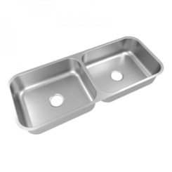 Cuba Dupla Inox Escovado Mekal 102x40x17cm