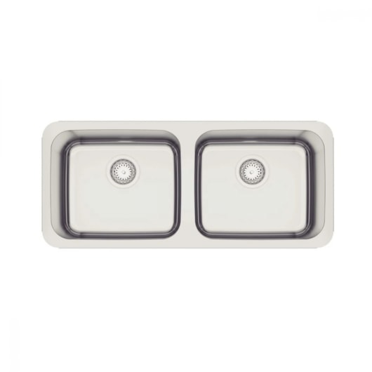 Cuba Em Inox Dora Duo 2C Acetinado Tramontina 40L - Imagem principal - 4be90d6e-50dc-4327-b5e6-ce506190f456