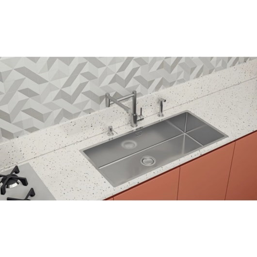 Cuba Em Inox Quadrum Scotch Brite Tramontina 90cm - Imagem principal - 52da9790-cbcc-4469-b649-1bab92366cbd