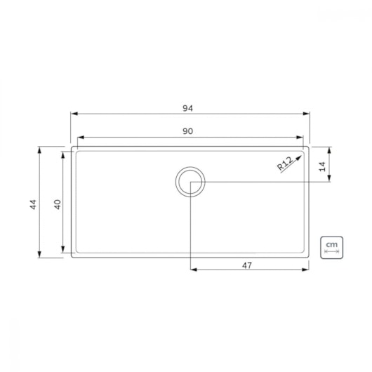Cuba Em Inox Quadrum Scotch Brite Tramontina 90cm - Imagem principal - 940b2bc5-748f-497c-aa67-7f2127e3ae1b
