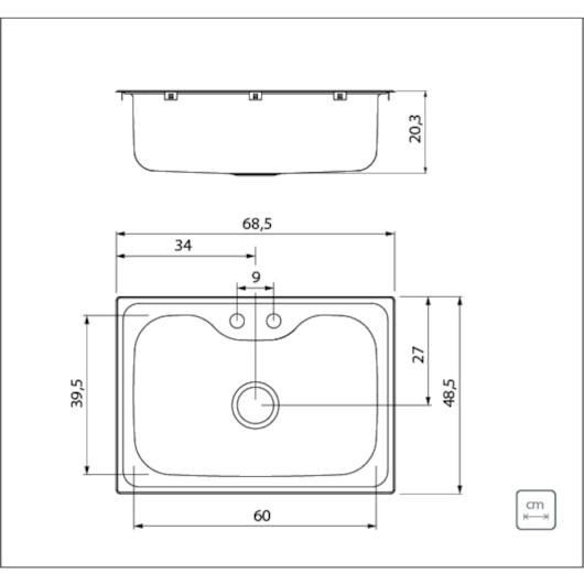 Cuba Inox Com Acessórios Morgana Acetinado Tramontina 69x49cm - Imagem principal - ef2fa2bb-2871-4976-b0b2-ee6ddc5b9e3c