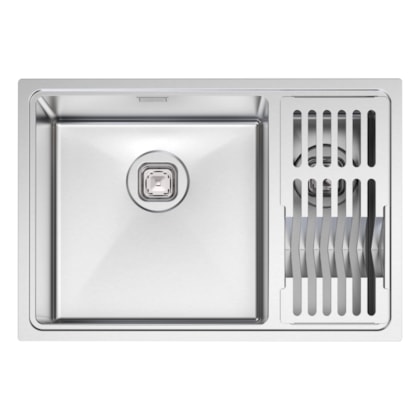 Cuba Inox Design Collection Quadrum Scotch Brite C/ Acessórios 66X46Cm Tramontina