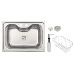 Cuba Morgana 60 Fx Undermount em Aço Inox Escovado com Acessórios Tramontina