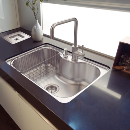 Cuba Morgana 60 Fx Undermount em Aço Inox Escovado com Acessórios Tramontina