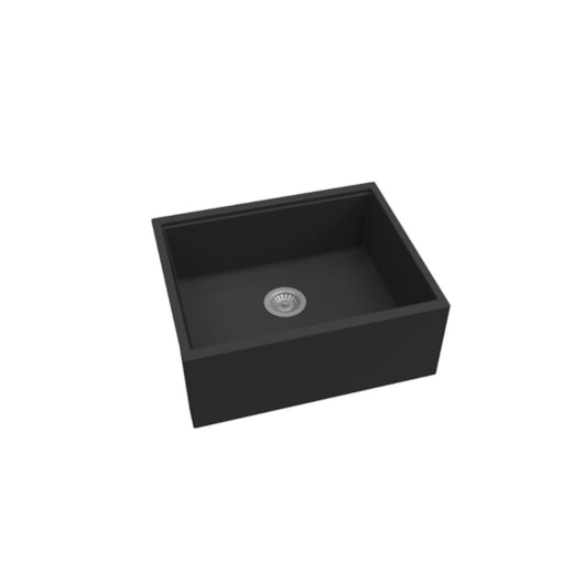 Cuba Para Cozinha Duraquartz Pimenta Farm 60 Duraquartz Preto Granito Sabbia - Imagem principal - e68c42f4-5e76-4e7b-8bba-79d55d7022f3