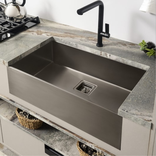 Cuba Primacore Farm Sink Black Matte Debacco - Imagem principal - 4ee42de4-7b13-45cc-a543-deac755afff4