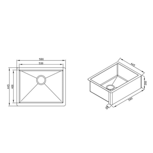 Cuba Quadratino Farm Inox Debacco 58x44,5x20cm - Imagem principal - ba548e6f-4a9d-493d-8655-615d33bf016f
