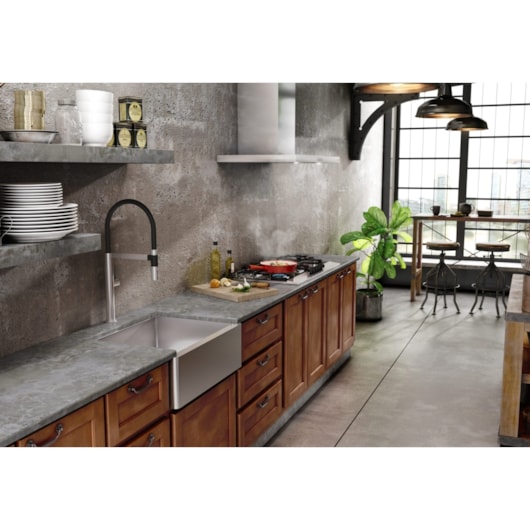 Cuba Quadratino Farm Sink Stee S/Furo Escovado Debacco 59,5x46,8cm - Imagem principal - cbf866cb-1f6a-4c5b-b887-a2f183e35624