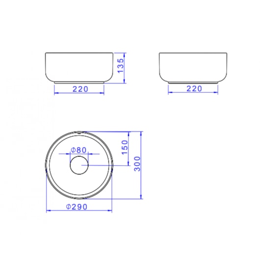Cuba Redonda De Apoio Antracite Cinza Deca 30 Cm - Imagem principal - ad96ce05-cf9b-41cf-8dc0-fce5ed4c5fed