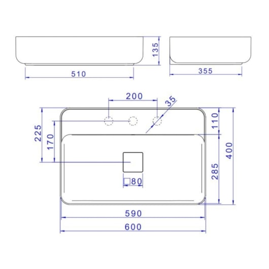 Cuba Retangular De Apoio Com Mesa Ébano Fosco Deca 60 cm - Imagem principal - 7b9f08df-2adc-407f-9b3c-21d664a21b87