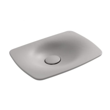 Cuba Retangular De Sobrepor Liquid Soft Antrácite Deca 50cm