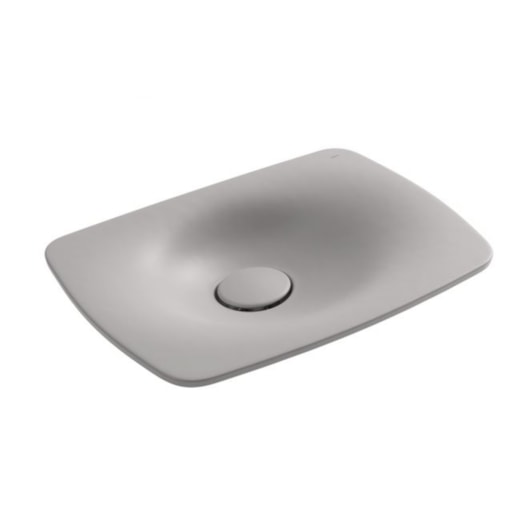 Cuba Retangular De Sobrepor Liquid Soft Antrácite Deca 50cm - Imagem principal - 20486a74-3125-47f9-8fd8-dcc3620caff9