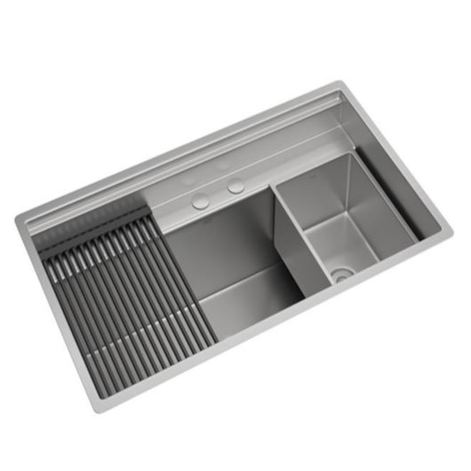 Cuba Retangular Em Inox Para Cozinha Funstation Deca Wish 90X50cm - Imagem principal - b4187ae2-334e-4c76-8868-5c4c1ec14b05