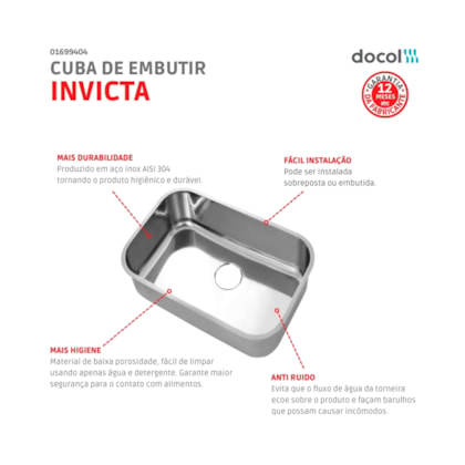 Cuba Sem Vsa Invicta Cs2 Polido Docol 56x34x18cm