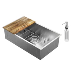 Cuba Simples Em Aço Inox Escovado Com Acessórios Bistro Docol 70x40x20cm