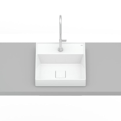 Cuba Sobrepor Com Mesa Terra T11 Branco Roca 40x40cm