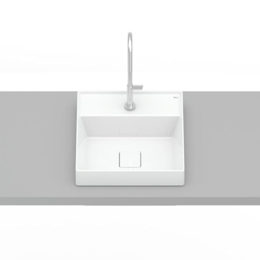 Cuba Sobrepor Com Mesa Terra T11 Branco Roca 40x40cm - Imagem principal - 3755f089-0972-494a-ab2b-9433e0ceaa0a