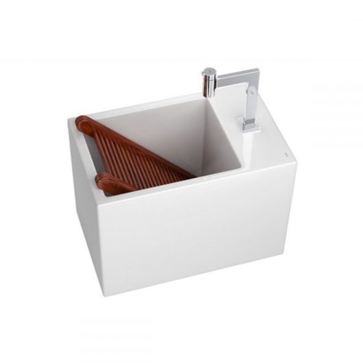 Cuba Suspensa Com Mesa Branco Deca 56x35cm - Imagem principal - b3709db7-f830-4f63-aa19-6a0b5c1a944b