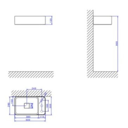 Cuba Suspensa Retangular Mesa à Direita Slim Branca Deca 50 cm - Imagem principal - a42fe2b4-314d-4a30-9555-cfc3579d5365