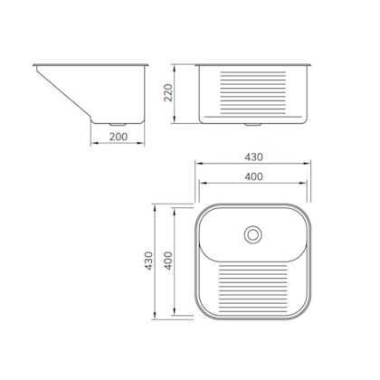 Cuba Tanque Escovada CT40 Mekal 40x40x22