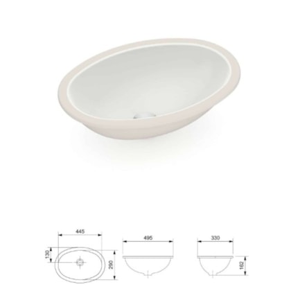 Cupa Embutir Oval Incepa Biscuit Incepa 49,5x33cm