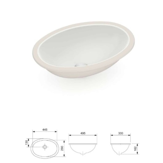 Cupa Embutir Oval Incepa Biscuit Incepa 49,5x33cm - Imagem principal - 997b1c26-8643-4220-a862-db1418c77506