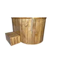 Deck Quadrado Ofuro Heatiro Duplo 140 Esca Ouro Fino