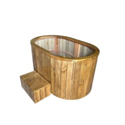 Deck Quadrado Ofuro Heatiro Duplo 140 Esca Ouro Fino