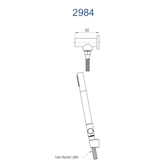 Desviador Para Chuveiro Com Ducha Flexivel Metal 180cm 1/2 Grafite Escovado Fani - Imagem principal - 42b46ec9-6202-4c5a-ac5d-9b828ce2546b