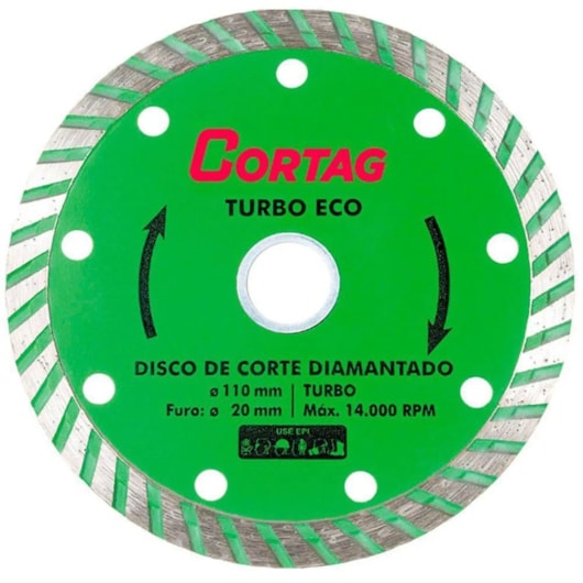 Disco Diamantado Eco Turbo Cortag 11cm 2cm - Imagem principal - bc856510-2336-4188-98af-432ab280c583