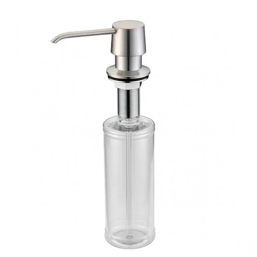 Dispenser de Sabão Embutido Aço Escovado Lexxa 300ml - Imagem principal - a09b7df1-8c8a-463b-bddb-2185dec93703