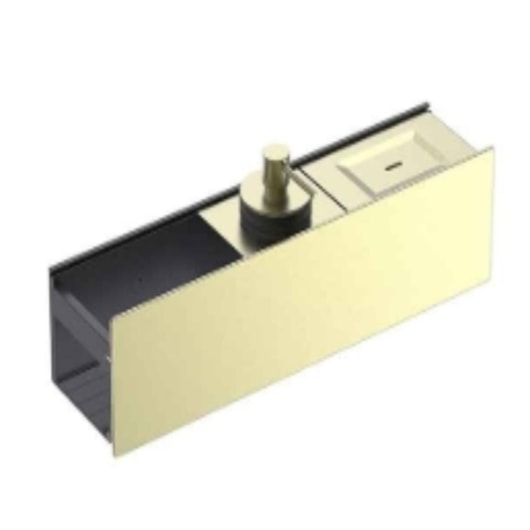 Dispenser De Sabão Para Canal Ouro Escovado Lexxa - Imagem principal - 80fb0da2-4e64-4e5b-85f0-586dc135db82