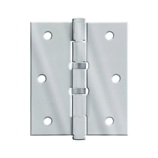 Dobradiça Em Aço Com Anel Cartela Com 3 Unidades Cromado MGM 3,5x3cm - Imagem principal - 3b4fab88-836a-4e06-b657-2cf0bc330a20