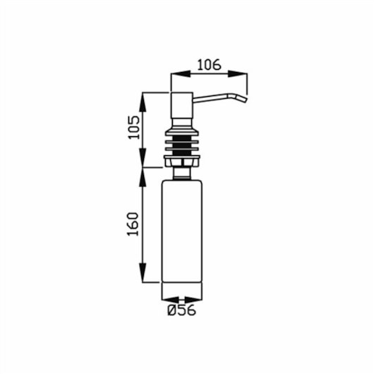 Dosador De Detergente Inox Escovado Ghelplus 350ml - Imagem principal - 1344e3b2-44a9-4167-a829-76ad7305eda6