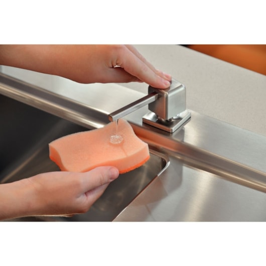 Dosador De Sabão Square Inox 304 Tramontina 500ml - Imagem principal - 989cadf4-a8a1-429e-88cb-159d8bbeb2dd