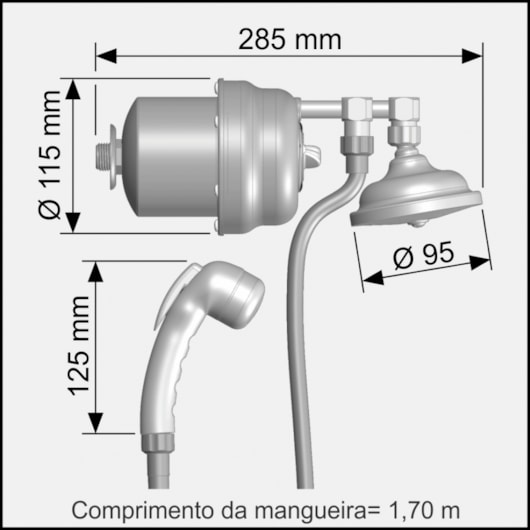 Ducha Clássica C/ Desviador AQ-096/1 Branca 127V 5500W Cardal - Imagem principal - 2c05fc56-5138-40cf-a838-e1226ec7d363