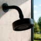 Ducha Com Braço De Parede Em Abs Black Matte Drop 12cm - 0c2f498b-afd5-4fc6-a164-2fab5dc6a703