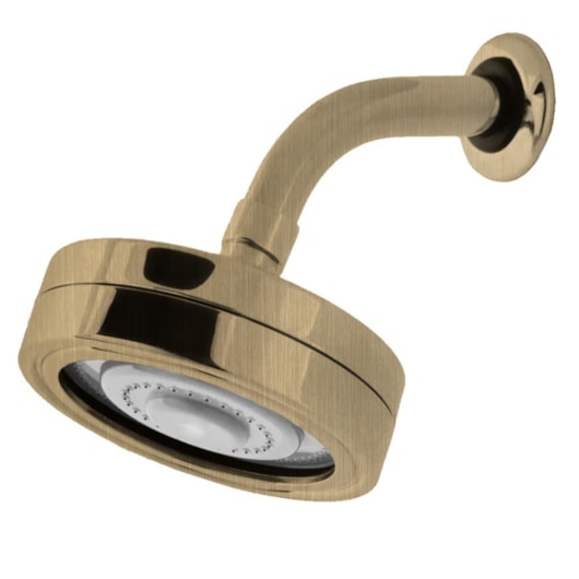 Ducha Com Braço De Parede Em Abs Dourado Escovado Drop 12cm - Imagem principal - a836a0b0-0897-4225-b9b4-cefcd206c1f7