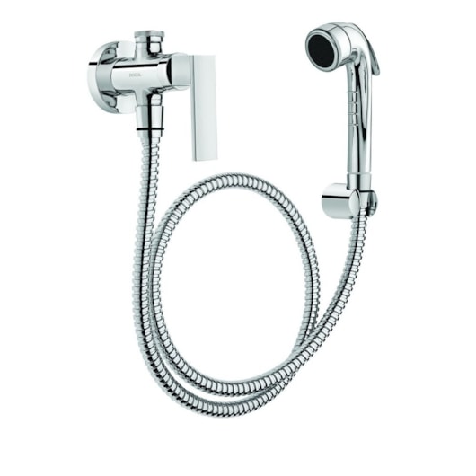 Ducha Com Registro E Derivação Square Cromada Docol - Imagem principal - c925bd77-d239-4f7c-9a72-0f7d9ca990bc