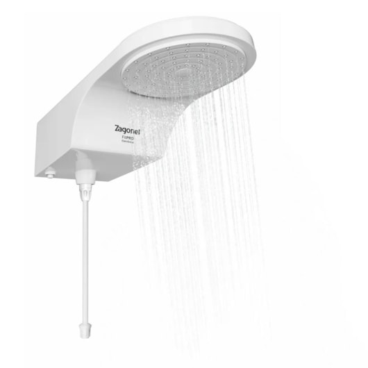 Ducha Fitpro Eletrônica 5500W 127V Branco Zagonel - Imagem principal - 0e5bdd24-cd09-43b6-a463-e572556132bd