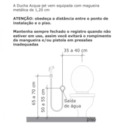 Ducha Higiênica Acqua Jet Gioia Cromado  Fabrimar