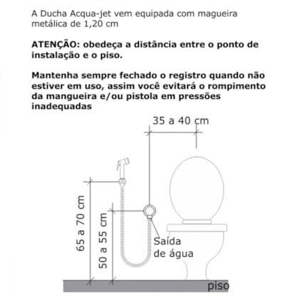 Ducha Higiênica Acqua Jet Gioia Cromado  Fabrimar