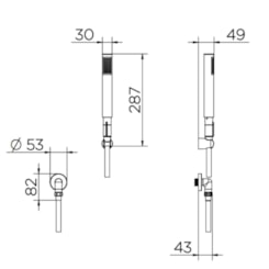 Ducha Higiênica C30 Com Joelho 90° Ônix Docol